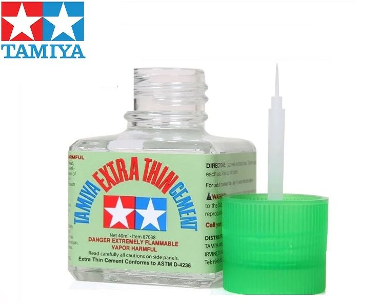 2) TAMIYA 87038 EXTRA THIN CEMENT PLASTIC MODEL GLUE 40 ml