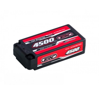 ERP Plus 4500mAh-2S2P-7.4V-55C/110C Shorty Lipo Battery 4MM Connector