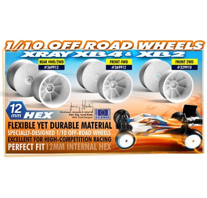2WD Front Wheel Aerodisk with 12mm Hex - White (2)