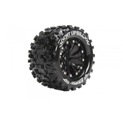 1/10 MT-Uphill Monster Truck Tire 1 Pair – Black 2.8 Wheels – 1/2-Offset 12mm Hex