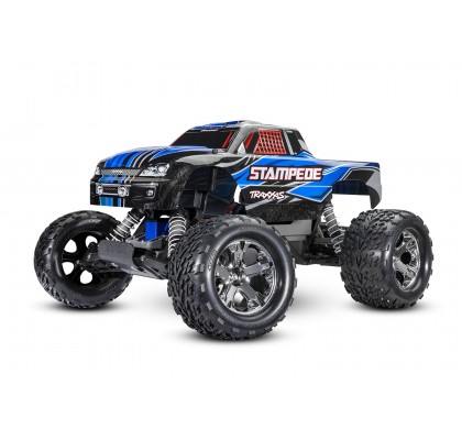 2wd Stampede RC Monster Truck® - Blue with USB-C Charge Adaptor