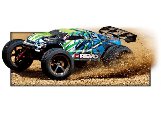 Traxxas 1/16 E-Revo Brushed 4WD RTR RC Monster Truck w/ID Battery
