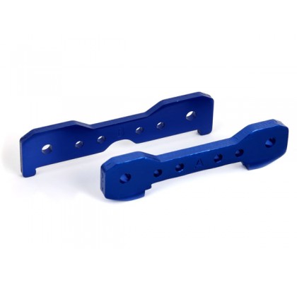 Tie bars, front, 6061-T6 aluminum (blue-anodized)