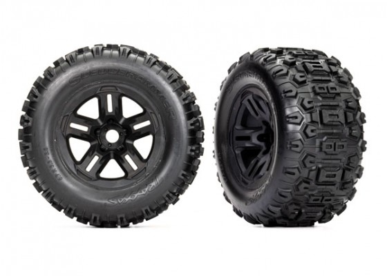 Glued XRT™ Race Black Wheels, Sledgehammer® Tires, Foam Inserts) (Left & Right)