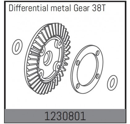 Differential Crown Gear 38T+Sealing