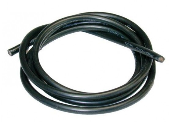 10 AWG Gümüş Silikon Siyah Kablo 100cm