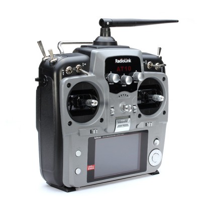 AT10II 2.4G Aircraft Controller Silver Color with 12CH Remote and R12DS Receiver