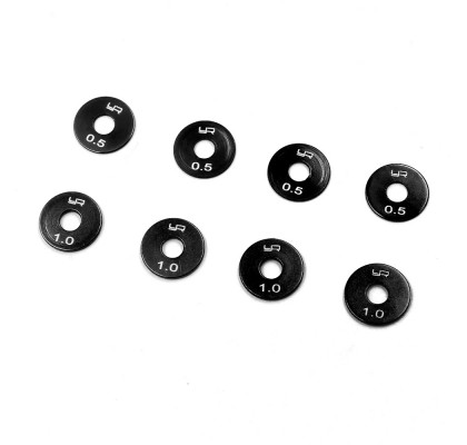 Aluminum Wheel Spacer (0.5mm / 1.0mm) Black Set