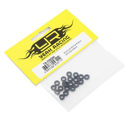 Alüminyum M3 Düz Pul 3x6x2mm 20 adet Siyah