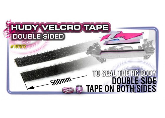 Velcro® Tape with Double Sided Tape 8x500mm