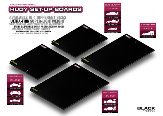 Flat Set-Up Board 1/10 Off-Road - Lightweight - Black