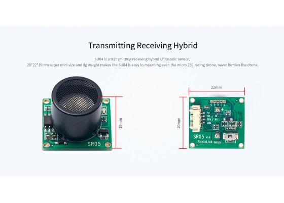 PIXHAWK Transmitting Receiveing hybrid ultrasonic sensor
