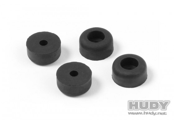 Black Rubber Feet (4) for Starter Boxes or Car Stands