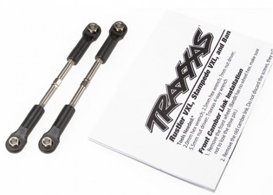 Turnbuckles, toe link, 55mm (75mm center to center) (2) (assembled with rod ends and hollow balls)