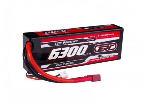 ERC Plus 6300mAh-7.4V-2S1P 55/110C Hard Case Lipo Battery