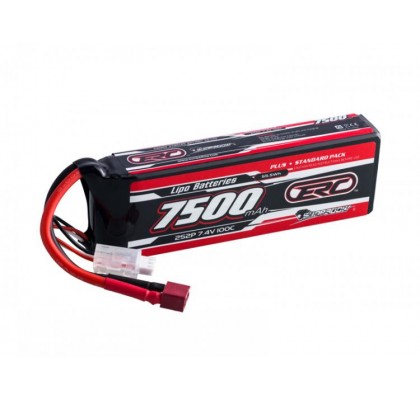 ERC Plus Lipo Pil 7500mAh-2S2P-7.4V 50C/100C Kablolu