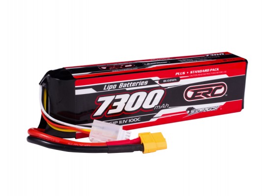 ERC Plus LiPo Battery 7300mAh-3S1P-11.1V 50c/100c