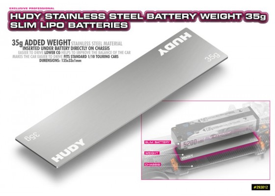 Stainless Steel Battery Weight 35gr