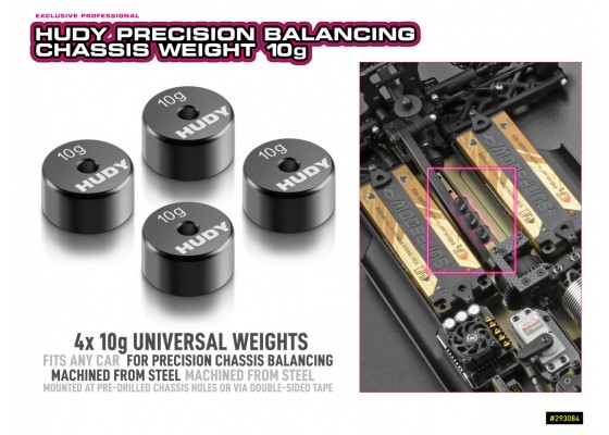 Precision Balancing Chassis Weight 10g (4 Adet)