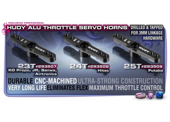 Aluminium Throttle Servo Horn Gor Futaba-Savöx-Highest-MKT 25t