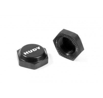 Alu Wheel Nut with Cover - Ribbed (2)