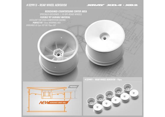 2WD/4WD Rear Wheel Aerodisk with 12mm Hex - V2 - White (2)