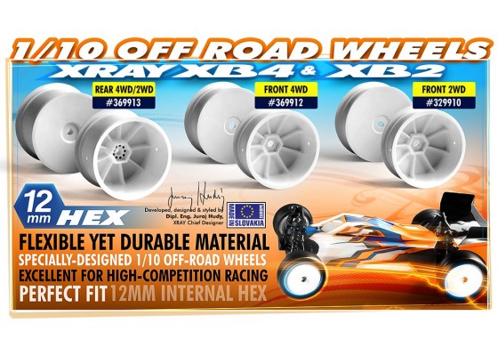2WD Front Wheel Aerodisk with 12mm Hex - White (2)