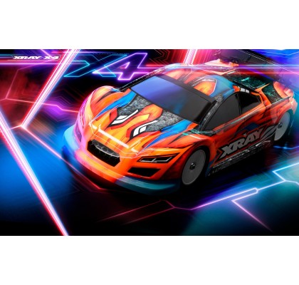 X4 2025 1/10 Profesyonel Elektrikli Yarış Arabası -Grafit Şasi