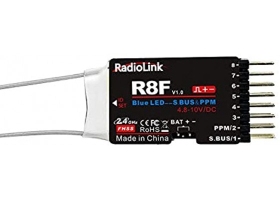 R8F 8CH 2.4G RC Alıcı SBUS/PWM/PPM Sinyal İki Yönlü Sinyal (FPV Araba ve Tekne) 1.2 Mil Çekim Alanı
