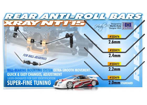 Anti-Roll Bar Rear for Ball-Bearings 2.0mm