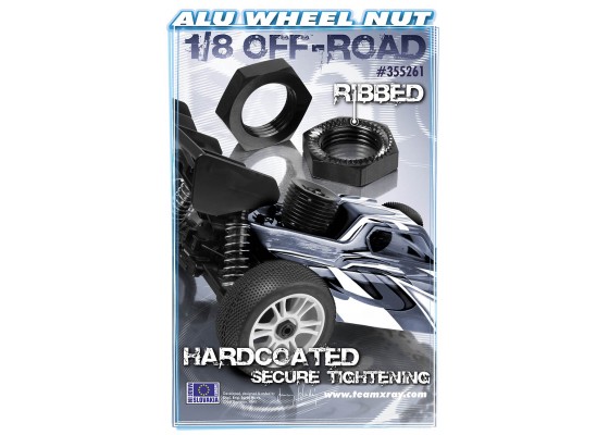 Alu Wheel Nut - Ribbed - Hard Coated (2)