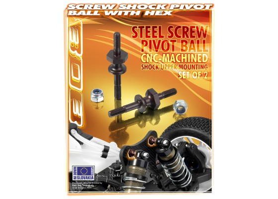 Steel Screw Shock Pivot Ball with Hex (2)