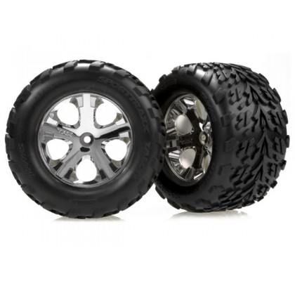 2.8" Yapıştırılmış Lastik ve Jant Seti (Yıldız Krom Jantlar, Talon Lastikler, Sünger İçlikler)(1 Çift)