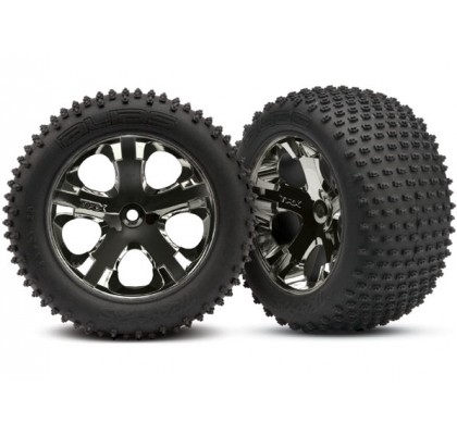 Tires & Wheels, Glued (2.8") (All-Star Black Chrome Wheels, Alias® Tires, Foam Inserts) (TSM Rated)