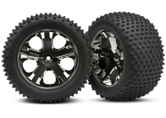 Tires & Wheels, Glued (2.8") (All-Star Black Chrome Wheels, Alias® Tires, Foam Inserts) (TSM Rated)