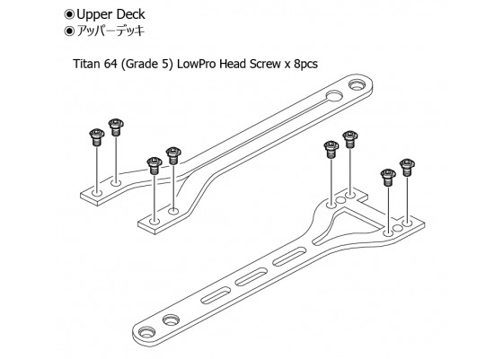 Alex Edition Xray X4 2023 Titanium + Alumınum Screw Set-Black with LowProfile Top Deck Screws