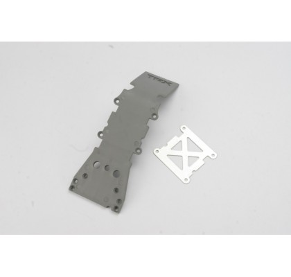 Skidplate Front Plastic (Grey)-Stainless Steel Plate
