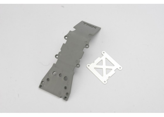 Skidplate Front Plastic (Grey)-Stainless Steel Plate