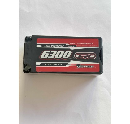 ERC Plus Lipo Pil 6300mAh-2S2P-HV 60C/120C 5MM Soket Shorty