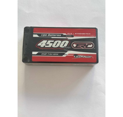 ERC Plus LCG Lipo Pil 4500mAh-2S1P-7.6V 60C/120C 5MM Soket Shorty-Alçak Profil