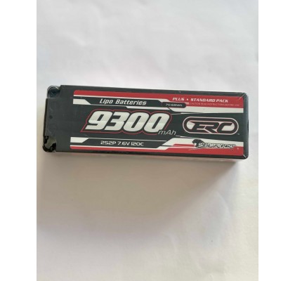 ERC Plus Lipo Pil 9300mAh-2S2P-HV 60C/120C 5MM Soket