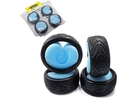 Rubber Tire 4pcs For 1/10 Touring Cars