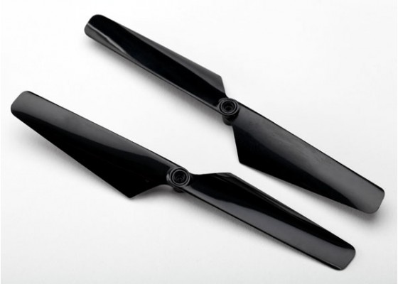 Rotor blade set, black (2)/ 1.6x5mm BCS (2)