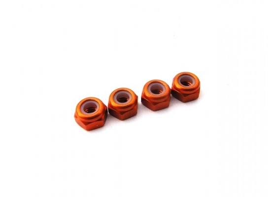 Orange 3mm Alloy Nylon Nut (S_Size)