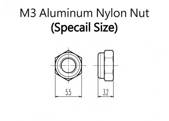 3mm Alüminyum Naylonlu Somun (Kücük Ölçü Versiyon)-Turuncu