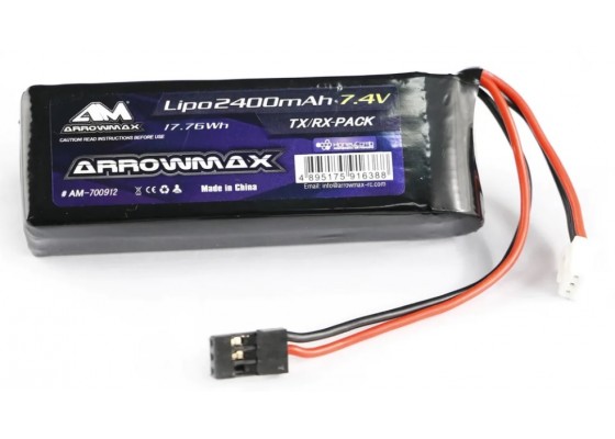 Rx 2400 - 7.4V- Straight Lipo Battery