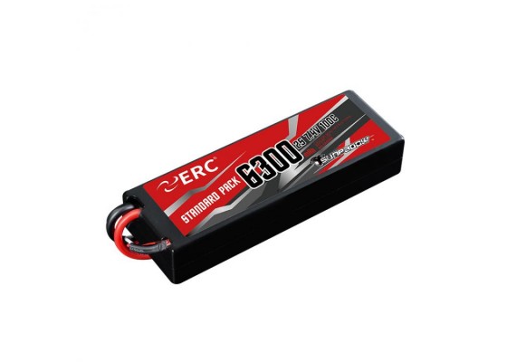 ERP 6300mAh-2S1P-7.4V-50C/100C ERC Lipo Battery-T-Connector