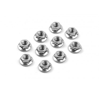 Nut M4 with Serrated Flange (10 pcs.)