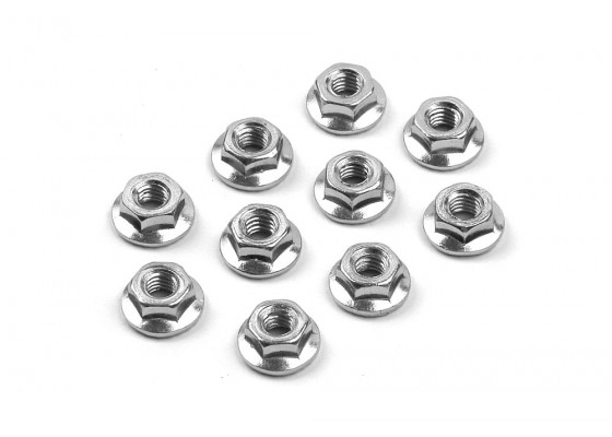 Nut M4 with Serrated Flange (10 pcs.)