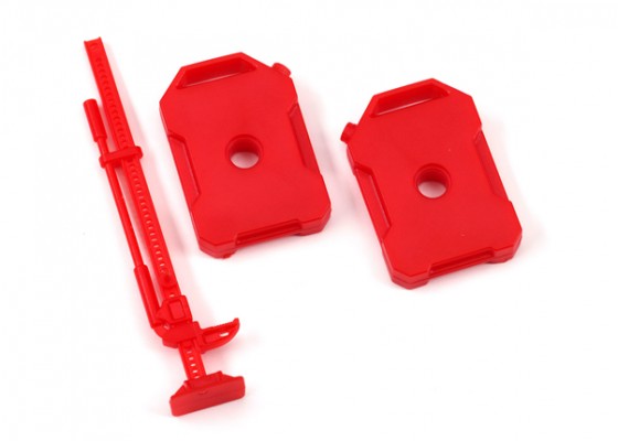 Fuel canisters (left & right)/ Jack (Red) (fits #9712 Defender body)